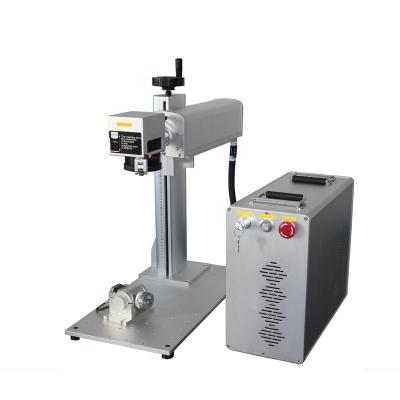 China Programmable industrial level raycus mopa fiber laser 3d color fiber laser marking machine with rotary for sale