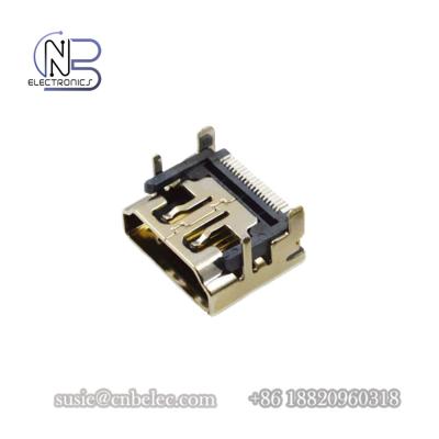 China Fireproof UL94V-0 DIP HDMI connector Socket 19 Pins connectors used in slingboxs for sale