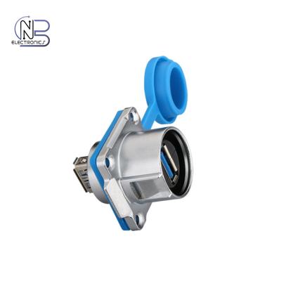 China UL UL94 - V0 IP67 male circular connector female Waterproof USB Connector aviation plug  for data transmission equipment for sale