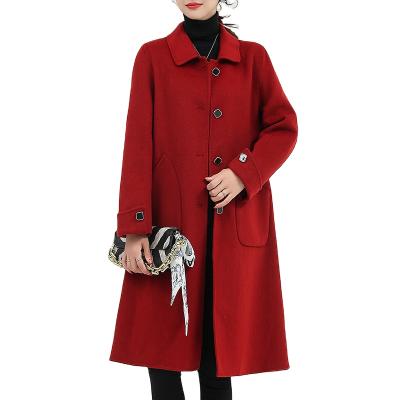 China 2021 Ladies Long Jacket 50% Wool Blends Slim Fashion Anorak Ladies Wool Waterproof Jacket Ladies for sale