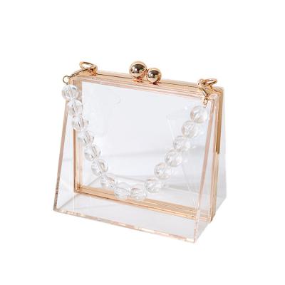 China Luxury Classic 2021 Women Wedding Party Bridal Transparent Acrylic Evening Clutch Bags Clear Clutch Handbag Purse for sale