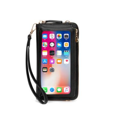 China RFID Mobile Phone Wallet Lady Purse Phone Pouch Bracelet Clutch Cross - Body Shoulder Bag for sale