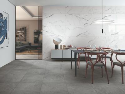 China Anti Shock Matte White Porcelain Tile Thickness 12mm Compression - Resistance for sale