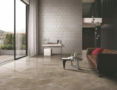 China Three Surface Marble Porcelain Tile Shower , Matt Porcelain Tiles Brown for sale