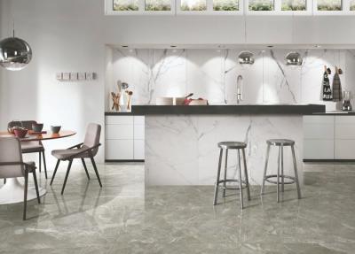 China Heat Insulation Porcelain Marble Floor Tile Grey Acid - Resistant Fine Air Permeability for sale