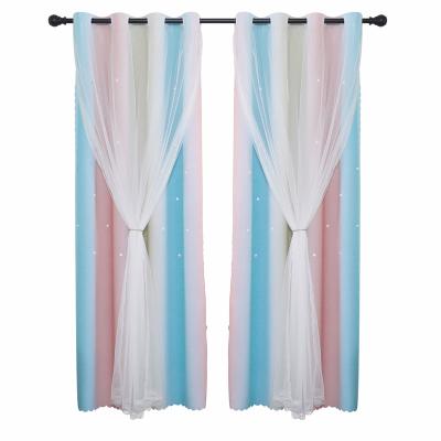 China Small and fresh children's room curtain lace curtain ready-made blackout manufacturers direct sales for sale