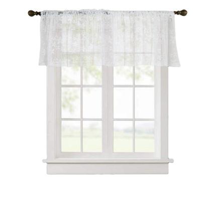 China Wholesale blackout supplier direct selling family window decoration jacquard shorts gauze curtain fabric pure white for sale