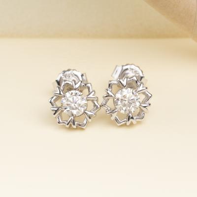 China High Quality FASHIONABLE Silver Stud Earrings VVS Moissanite Diamond Men Hip Hop Jewelry S925 Stud Earrings From China Factory Price for sale