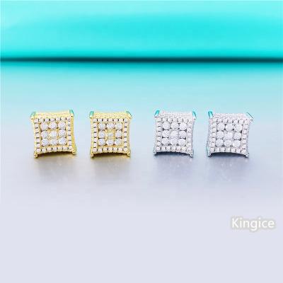 China Hot Selling FASHIONABLE Sterling Silver VVS Lab Diamonds Adjust Mens Moissanite Earrings Stud for sale