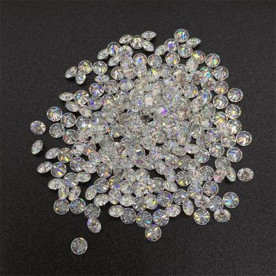 China Iridescence Synthetic Diamond / Wholesale Iridescent Big Stone 1ct 6.5mm Size E-F Color Round Shape VS Loose Moissanite Gemstone Per Piece for sale