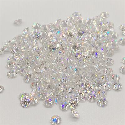 China GRA Certificate DEF/GH Iridescent Color VVS Diamond Round Shape Loose Gemstones Moissanite Lab Grown Iridescence / Stone for sale