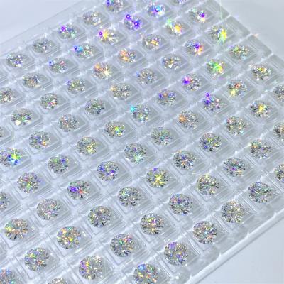 China Iridescence / Iridescent Loose Diamond Jewelry Stone Per Pieces GRA Certificate D Color VVS Young Man Price Round Moissanite Gemstones for sale