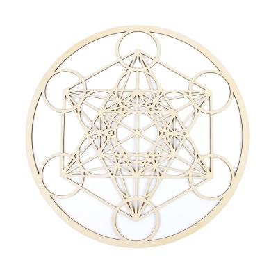 China Europe Elegant Sacred Life Flower Spiritual Geometry Wall Art Hanging For Yoga Home Spiritual Studio Decoration Custom Size Laser Cut for sale