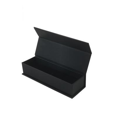 China Recyclable Eco Friendly Custom Design Luxury Cardboard Packaging Black Paper Package Empty Small Box for sale