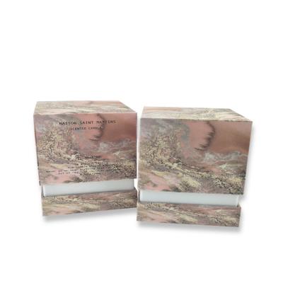 China Recyclable Wholesale Recyclable Paper Candle Gift Boxes Custom Luxury Rigid Cardboard Candle Box Packaging for sale