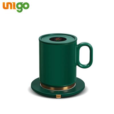 China Beverage Heater UNIGO dropshipping salable product with usb temperature instant light smart display custom coaster for cup warmer heating plate for sale