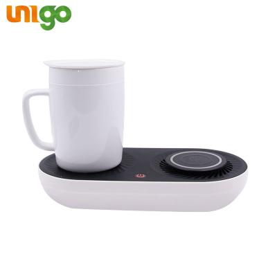 China Dropshipping Food grade 3003-0 aluminum+PC Qi wireless charger with cup electric water kettle with cool and hot function for sale