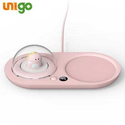 China ABS UNIGO dropshipping 2021 best instruments with aroma diffuser design and usb reading coffee tea light fast heating hot pad for sale