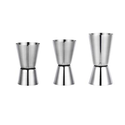 China Viable Double Head Stainless Steel Bartending Measuring Cup Professional Metal Bar Accessories Tools Cocktail Jigger for sale