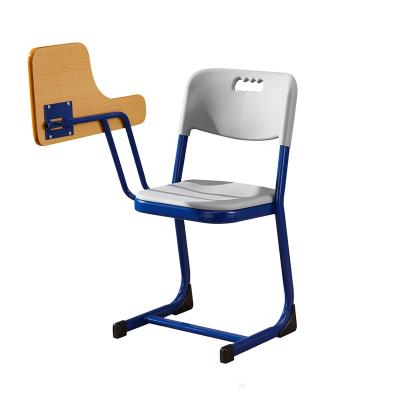 China Comfortable Cheap Metal Folding College Student Chairs With Writing Pad for sale