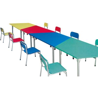 China Environmental friendly kindergarten use furniture kids school classroom home chair and table for sale for sale