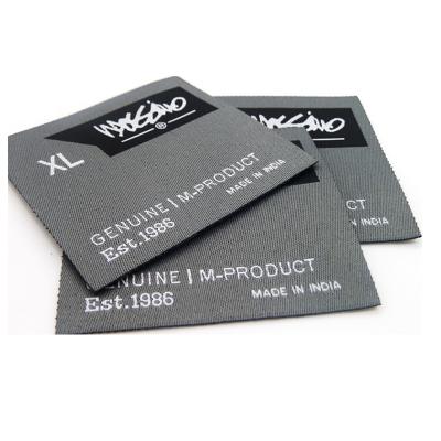 China Viable Personalized Custom Woven Logo Label Tags For T-Shirt for sale