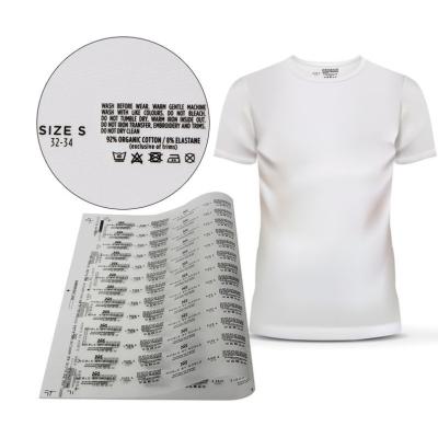 Κίνα Washable High Quality Custom Printed Logo Heat Transfers Silicone Garment Size Label For Clothes προς πώληση