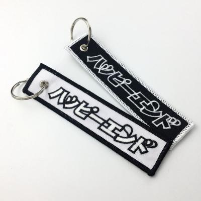 中国 Japan Style Promotional Embroidery Gift Chain Key Chain Fabric Material Inspiration Custom Design Embroidery 販売のため