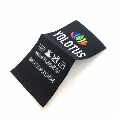 中国 Viable Factory Price Custom Double Page Woven Waist Label For Clothing 販売のため