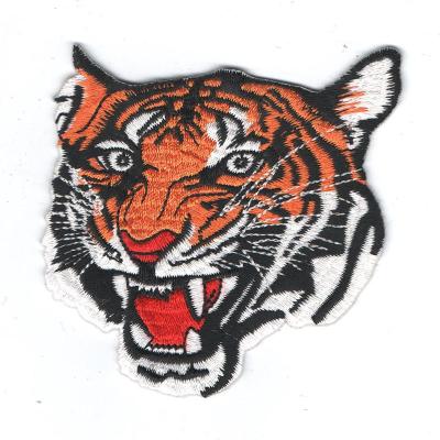 China 3D Iron On Type Large Adhesive Patch Custom Tiger Large Back Patch For Biker Vest for sale