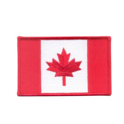 China no minimum Wholesale 3D Canada Flag Embroidered Badge Custom USA Flag Embroidered Patch Te koop