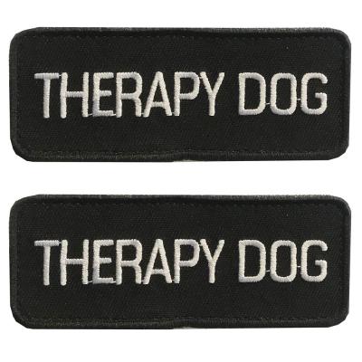 Κίνα 3D hook and loop backed 2 pieces of American flag with tracker Paw Embroidery Applique Dog Patch for dog vest and 2 pieces of therapy dog προς πώληση