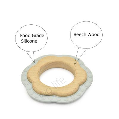 China Wholesale High Quality Eco-Friendly Baby Gift Factory Wooden Organic Environmental Protection Toy Teether Ring for sale