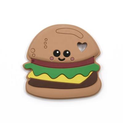 China 100% Food Grade Non-Toxic Silicone Burgers Organic Baby Teething Silicone Drop Teethers for sale