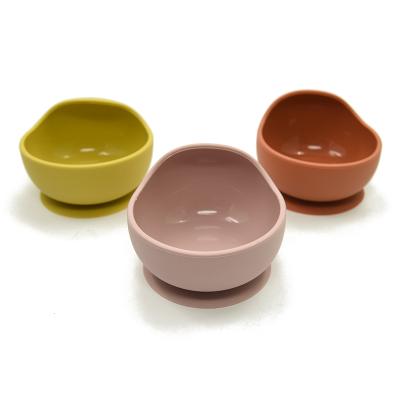 China New arrival non-toxic hot sale 100% silicone multicolor food grade baby silicone bowl for sale