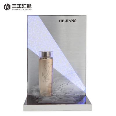 China OEM/ODM High Quality Luxury Acrylic Customization LED Light Cosmetic Makeup Display Stand for sale