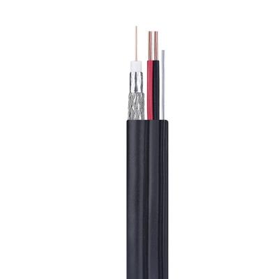 China CATV Customized RG6+2c Coaxial Cable With Messenger Outdoor High Speed ​​PVC Jacket for sale