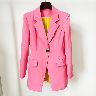 China wholesale Anti-wrinkle pink ladies blazers dress 2022 female blazer green dress women sexy women blazer office wear for sale