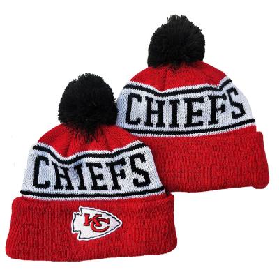 China New Product JOINT Hats Knitted Mens Nfl Beanie Caps Bear Ball Babies Kc Chiefs for sale