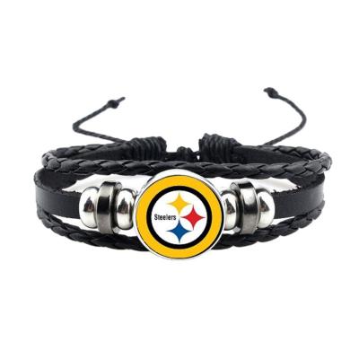 China 2021 new CLASSIC styles each of the 32 fashion sports bracelet football teams bracelet leather bracelet for sale