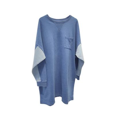 China 2022 Fashion High Quality Comfortable Loose Round Neck Sheathed Cotton T-shirt Long T-shirt 100% Round T-shirt for sale