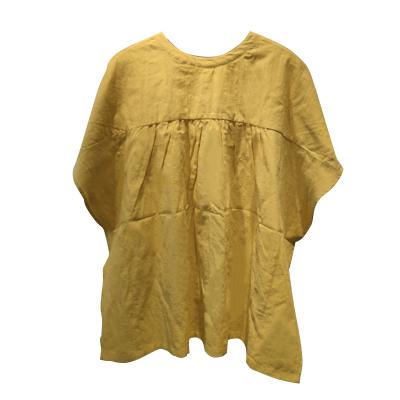 China Breathable Fashion Yellow 100% Cotton T Shirt Bat Wing Sleeve Casual T Shirts for sale