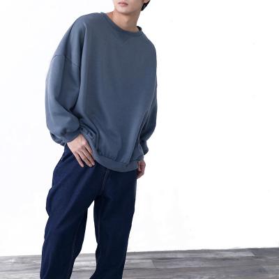 China high quality basic spring Autumn Polyester Cotton Anti-wrinkle style solid color Sweatshirt for men for sale