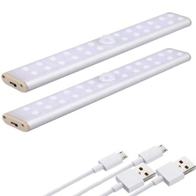 China Wireless PVC LED Under Cabinet Light PIR Motion Sensor Lamp 24LEDs Lighting for Wardrobe Closet Cabinet Kitchen Night Light for sale