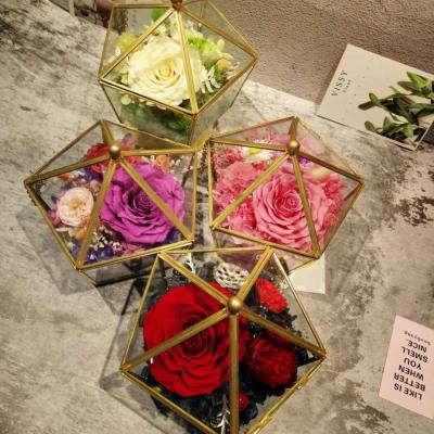 China Natural Touch Preseved Roses In Glass Gifts For Valentine's Day for sale