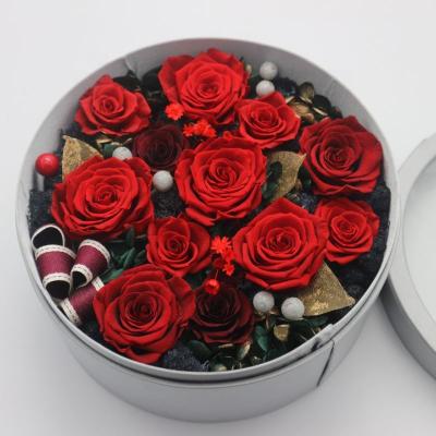 China Natural Touch Factory Direct Preserved Fresh Flower Rose Box for sale