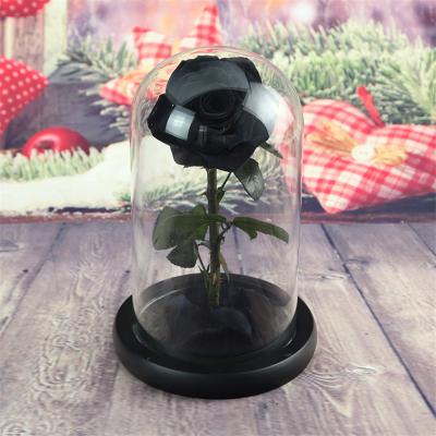 China Natural Touch Black Roses Preserved In Gift Box Decoration Flower for sale