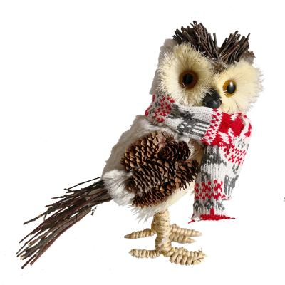 China Hot Selling Handmade Ornaments Eco - Friendly Gifts Home Decoration Animal Scarecrow Owl for sale