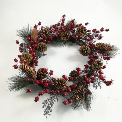 China Durable Artificial Red Berry Wreath Christmas Decoration for sale