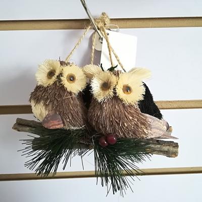 China Eco - Friendly Top Selling Eco - Friendly Natural Christmas Pinecone Owl Ornaments for sale